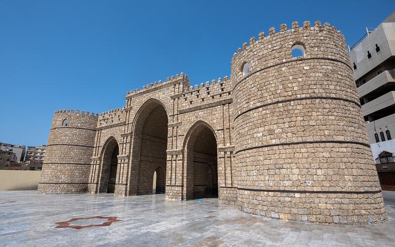 Historische stadspoort in Al-Balad, de oude stad van Jeddah