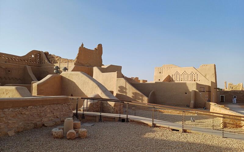 Lemen gebouwen van At-Turaif in Diriyah, UNESCO-werelderfgoed